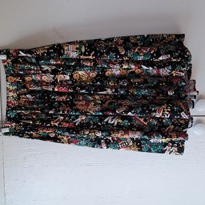 Hell Bunny Monte Carlo Circle Swing Rockabilly Retro Skirt SZ XS